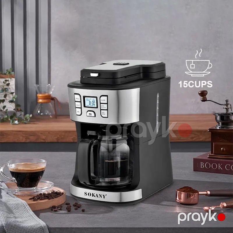 Sokany SK-506E Çoxfunksiyalı Qəhvə Maşını Yüksək Keyfiyyətli Kappuçino Espresso Kofe Hazırlayan Aparat 950W — Digər mətbəx texnikası, Bakı (3)