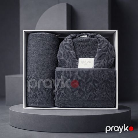 Kişilər üçün hamam dəsti, pambıq, antrasit, ölçü XL — Bakı