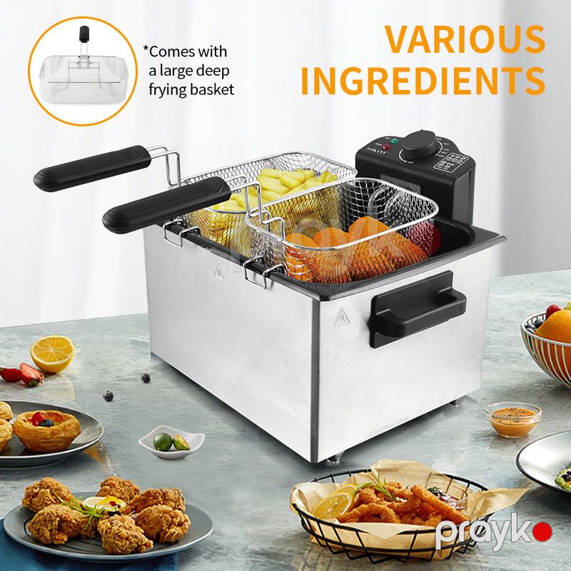 Sokany SK-10076 - Paslanmayan Polad Elektrikli Fritür, Məişət İstifadəsi üçün Professional Fritür — Soba və qrillər, Bakı (4)