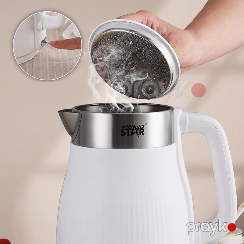 Wınnıng Star ST-6022 Elektrikli Çaydan Paslanmaz Polad Elektrikli Çaydan Tutum 1.8 L — Elektrik çaydanları və termoslar, Bakı (5)