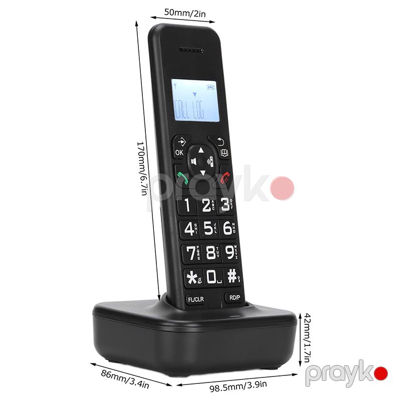 Panaphone Simsiz Ev Telefonu Çoxdilli LCD displey Zəng Ekranı Ev Ofis Masaüstü Üçün Portativ Telefon — Telefonlar və qadjetlər, Bakı (6)