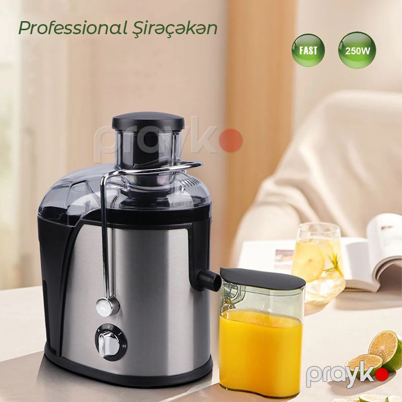 3 Sürətli Professional Portağal Meyvə Tərəvəz Şirəçəkən Maşın 350ML Tutumunda Soyuq Pres Şirə Çıxarıcı Peşəkar Mətbəx Kombaynı — Digər mətbəx texnikası, Bakı (4)