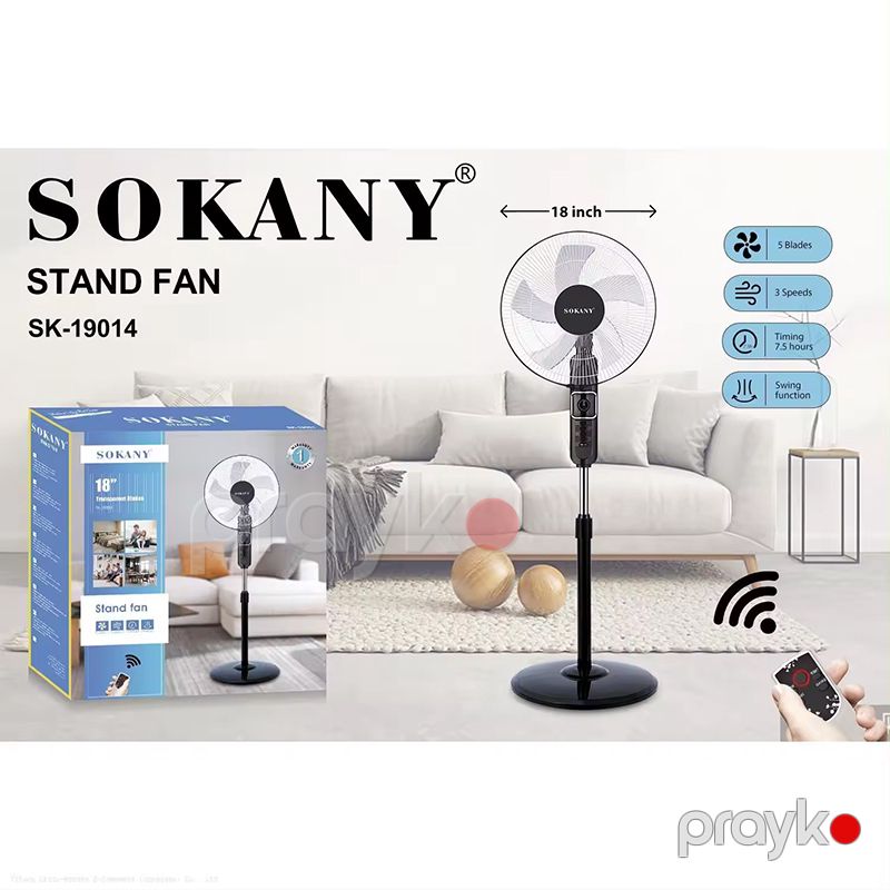 Sokany 19014 Elektrikli Ventilyator Paslanmaz Polad Ventilyator 200W — Ventilyatorlar, Bakı (2)