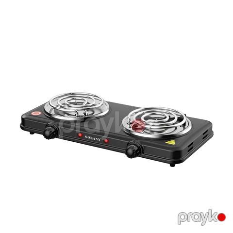 Sokany SK-5110 Çoxfunksiyalı Elektrikli İki Ocaqlı Qızdırıcı Soba Plitə 2000W — Bakı