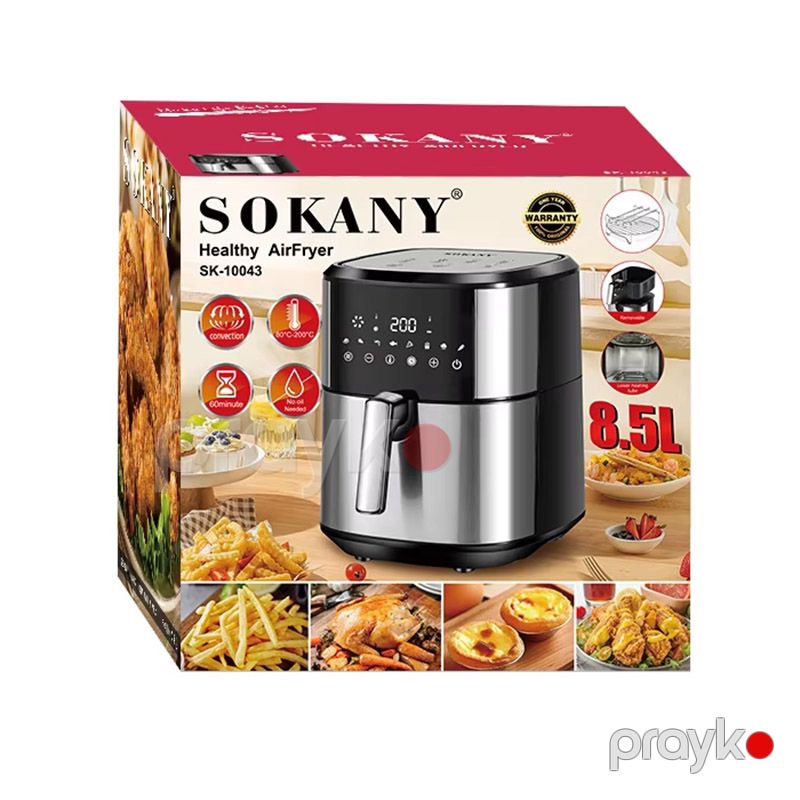 Sokany SK-10043 Elektrikli Qızartma Maşını Fritöz Böyük Tutumlu Airfryer 8,5 L — Digər mətbəx texnikası, Bakı (3)