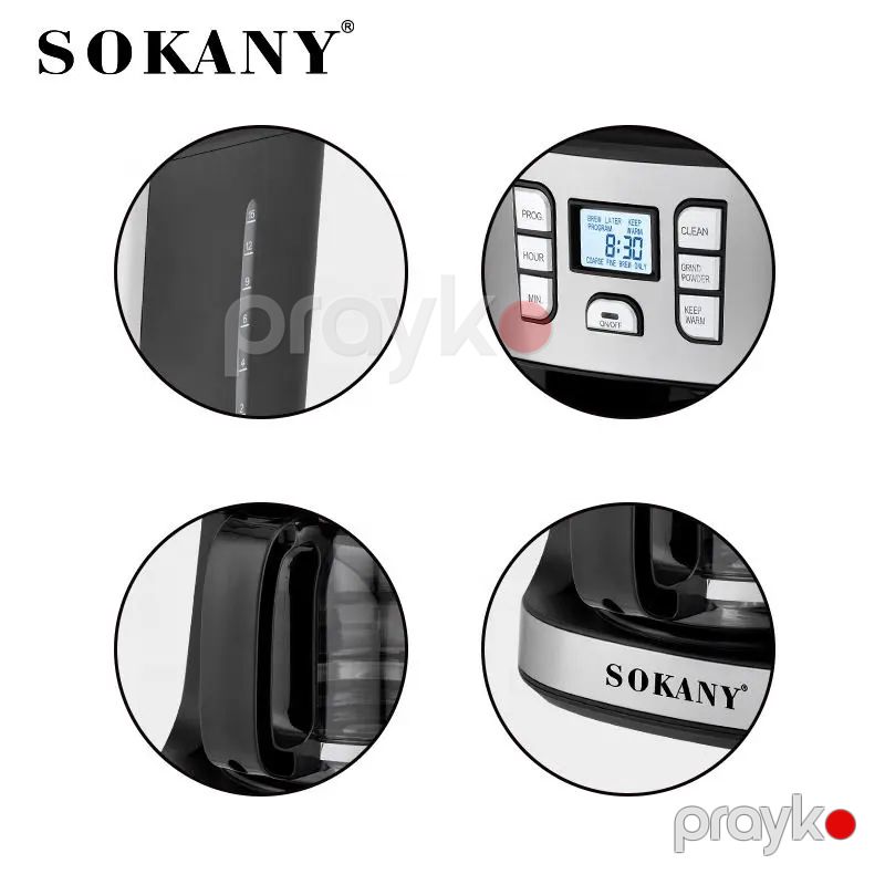 Sokany SK-506E Çoxfunksiyalı Qəhvə Maşını Yüksək Keyfiyyətli Kappuçino Espresso Kofe Hazırlayan Aparat 950W — Digər mətbəx texnikası, Bakı (5)