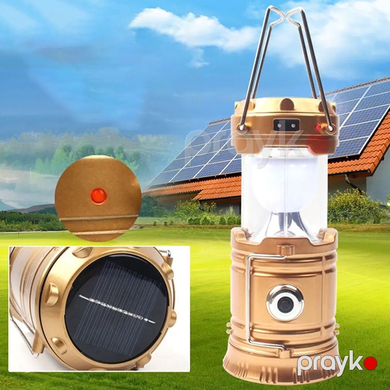 LED Günəş Enerjisi İlə İşləyən Qatlanan Camp Fənəri Portativ Gəzinti Düşərgə Fənəri Kamp Lambası Güneş Enerjili Əl Fənəri — İdman, hobi, istirahət, Bakı (5)