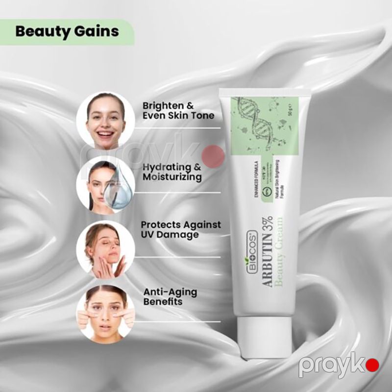 Biocos Arbutin 3% Beauty Cream – Dəri Tonunu Bərabərləşdirən Ağardıcı Krem (40 ml) — Gözəllik və səhiyyə, Bakı (4)