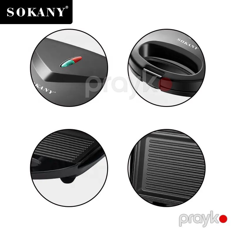 Sokany SK-BBQ-846 Çoxfunksiyalı Elektrikli Toster Sandviç Biftek İzgaralar Hazırlayıcı Toster 700 W — Toster və vaflyasıcı, Bakı (4)