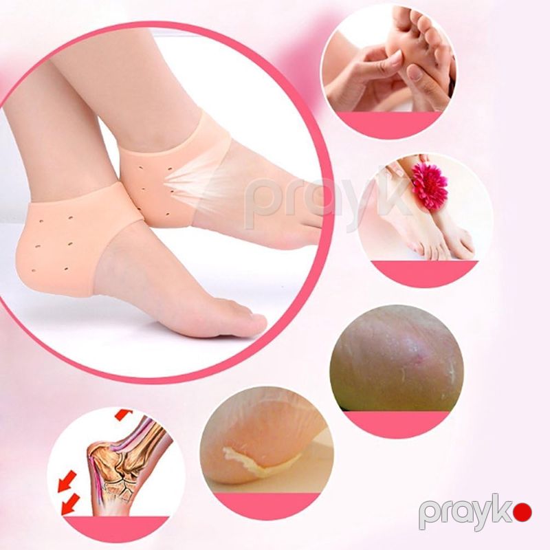 Silikon Gel Daban Yastığı Ağrı Kəsici üçün Silikon Dabanlıq Çatlaq Əleyhinə Yumuşaq Silikon Corab — Gözəllik və səhiyyə, Bakı (5)