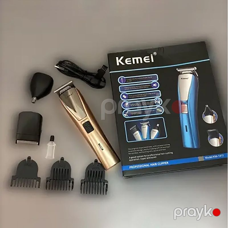 Kemei KM-1411 Saç və Saqqal Kəsmək Üçün Trimmer Saç Kəsici Peşəkar Simsiz Saç və Saqqal Kəsici — Usturalar, trimmerler və epilyatorlar, Bakı (4)