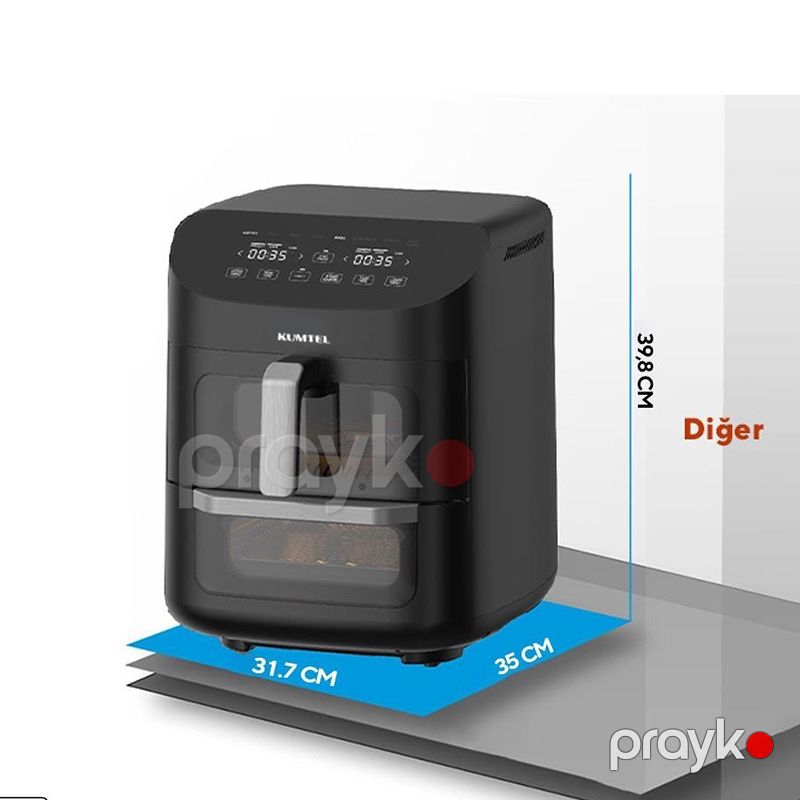Kumtel HAF-11 Çoxfunksiyalı 2 Bölməli Qızardıcı Air Fryer Fritöz — Digər mətbəx texnikası, Bakı (4)