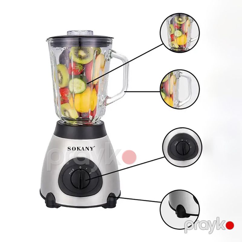 Çoxfunksiyalı Sokany Mətbəx Blenderi Portativ Meyvə Mikseri 400V Gücə Mexsus Qida Dərəcəli Paslanmaz Polad — Blenderlər, xırdalayanlar və mikserlər, Bakı (2)