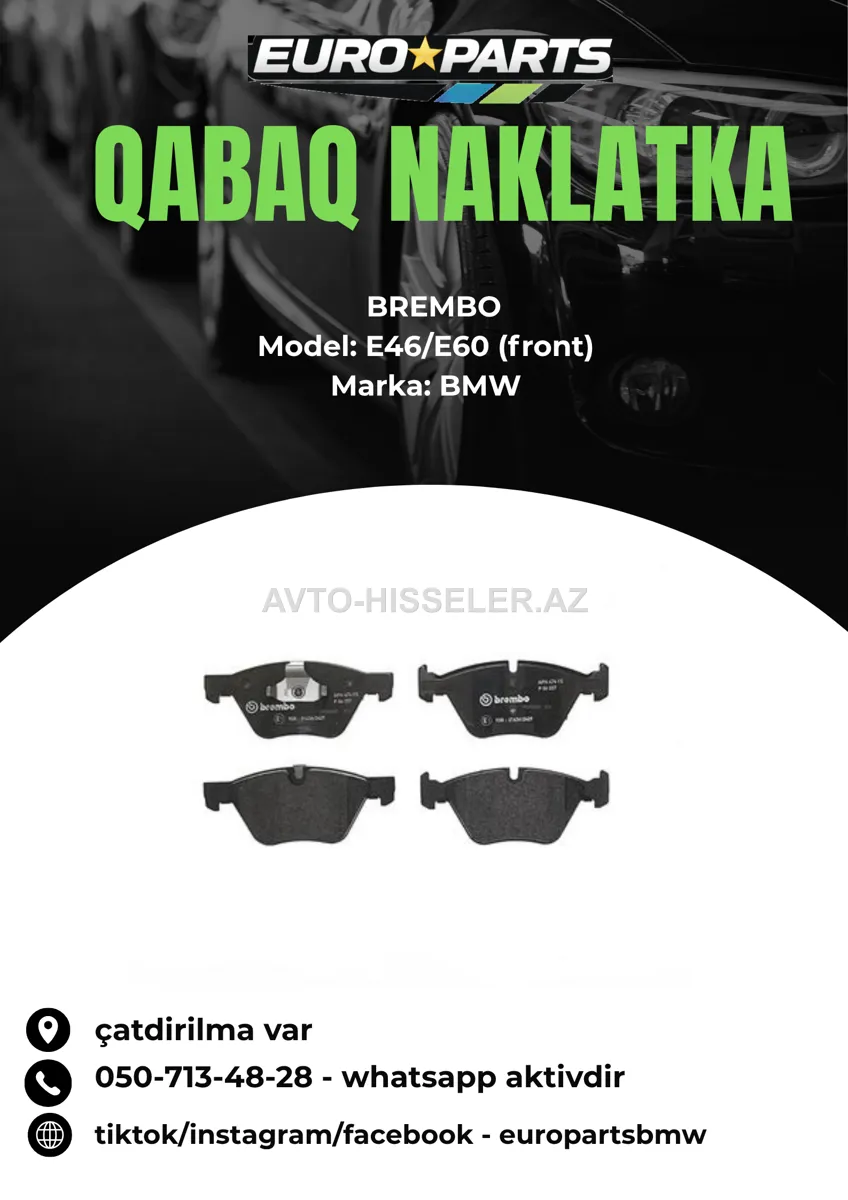 BMW E46/E60 qabaq naklatka Brembo — Bakı