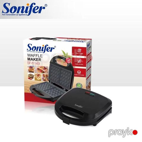 Sonıfer SF-6149 Çoxfunksiyalı Elektrikli Toster Waffle Sendviç Hazırlayıcı 750W — Bakı