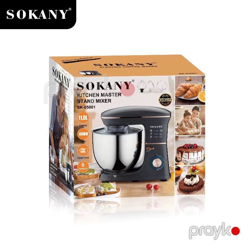 Sokany SK-05001 Mikser 1400W 11L Robot Çoxfunksiyalı Xəmir Mikseri Qarışdırıcı Stend Mikser — Blenderlər, xırdalayanlar və mikserlər, Bakı (6)