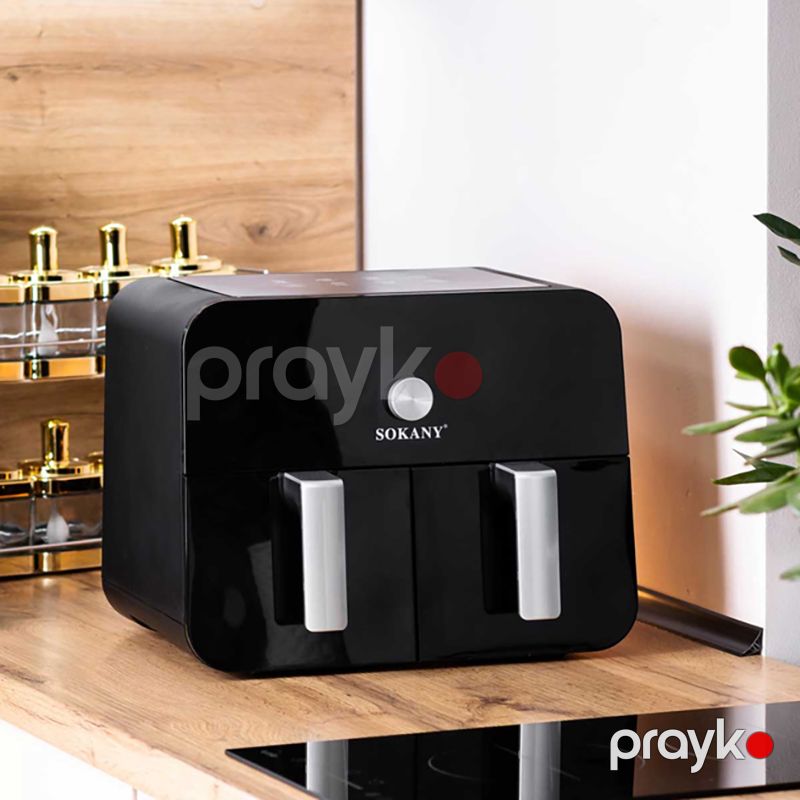 Ikiqat Səbət 10L Elektrikli Hava Fritöz Sokany SK10008 Hava Fritöz Taymer və Termostat Nəzarətli Mexaniki Air Frey 2400 W — Digər mətbəx texnikası, Bakı (6)