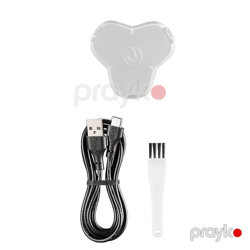 Kemeı KM-T86 - Ülgüc USB ilə Şarj Edilə Bilən Ülgüc Professional Ülgüc Maşını Üç Bıçaqlı Ülgüc Elektrikli Üz Qırxma Maşını — Usturalar, trimmerler və epilyatorlar, Bakı (3)