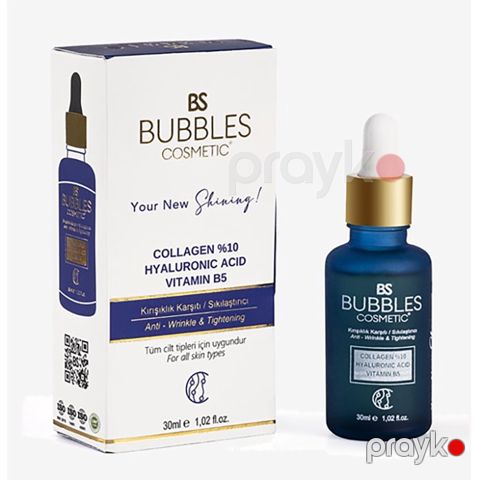 Bs Bubbles Cosmetik Yaşlanma və Qırış Əleyhinə Kollagen Serum Hialuron B5 vitamin Terkibli Baxım Serumu — Bakı