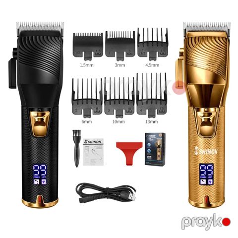 Shinon Professional Gold Trimmer 240dq İşləmə Müddətinə Sahib LCD Ekran Simsiz Saç Saqqal Kəsmə Maşını — Bakı