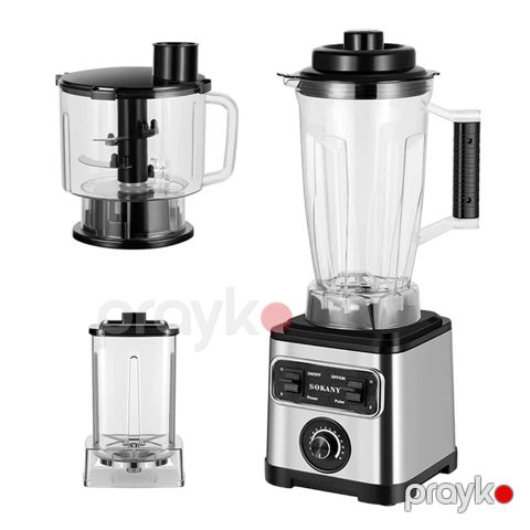 Çoxfunksiyalı blender 3-ü 1-də Sokany SK-3333 6600 W Sokany 3L böyük tutumlu çoxfunksiyalı yemək prosessoru — Bakı