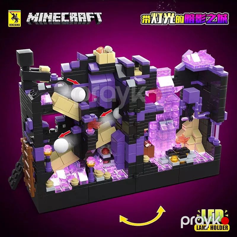 Lego Oyunu Constructor Renzaıma Minecraft LED Lampalı Tikinti Bloklar 915 hissə, Minecraft 695 — Oyuncaqlar, Bakı (2)