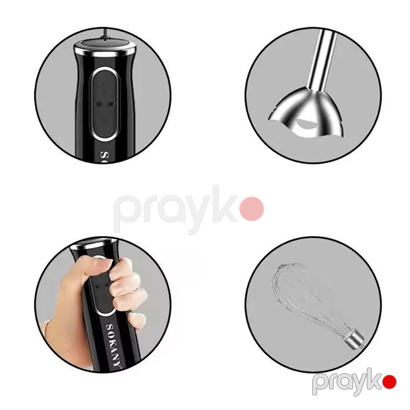 Sokany SK-1721-4 Çoxfunksiyalı Elektrikli Blender Yumurta Çırpıcı Başlıqlı Blender Dəsti 400W — Blenderlər, xırdalayanlar və mikserlər, Bakı (3)