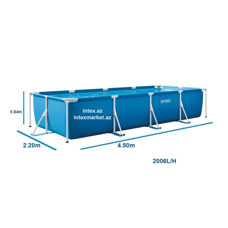 İntex 28273 Metal Frame Hovuz 450 220 84 sm — Hovuzlar, Bakı