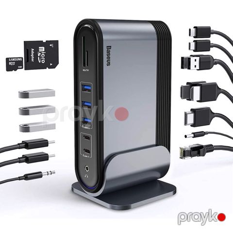 Baseus UnionJoy Docking Station 17-in-1 Usb-c Hub Display Multifunctional Docking Station — Bakı