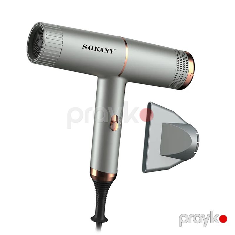 Yüksək Sürətli Sokany Saç Qurutma Feni 1600W 3 Temperatur Ayarlı Professional İon Hava Feni Sk-2220 — Fən, Bakı (2)