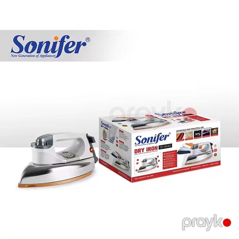 Sonifer SF-9042 Elektrikli Buxarlı Ütü 220v 1200W Gücündə Termostat Nəzarətli Ağır Keramik Buxar Ütüsü — Ev texnikası, Bakı (7)