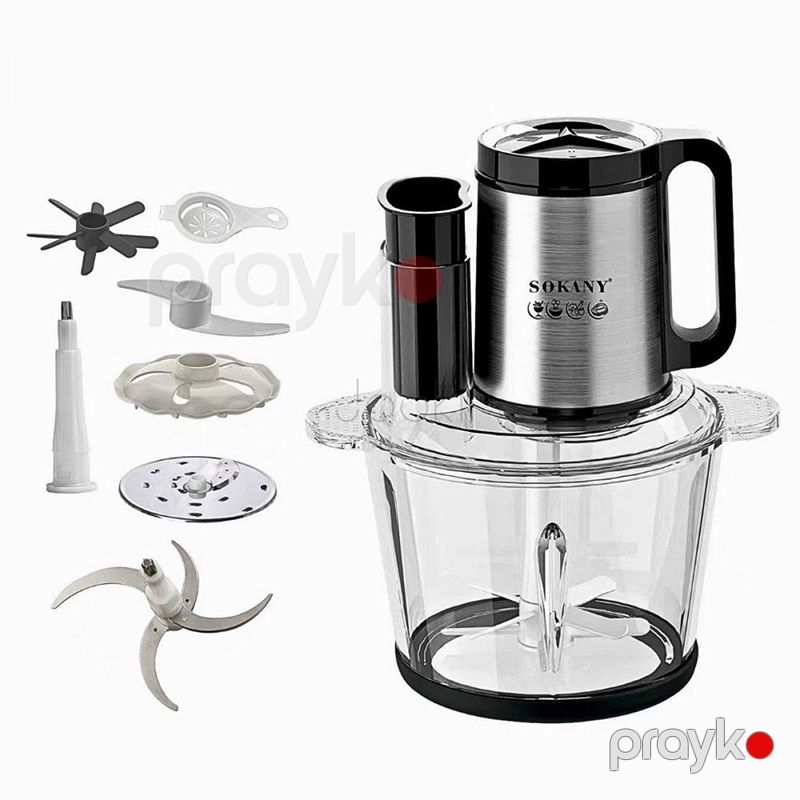 Sokany SK-06011 Doğrayıcı 2,7L qablı Elektrik Şüşə Doğrayıcı 1000W 5i Birində Doğrayıcı — Blenderlər, xırdalayanlar və mikserlər, Bakı (3)