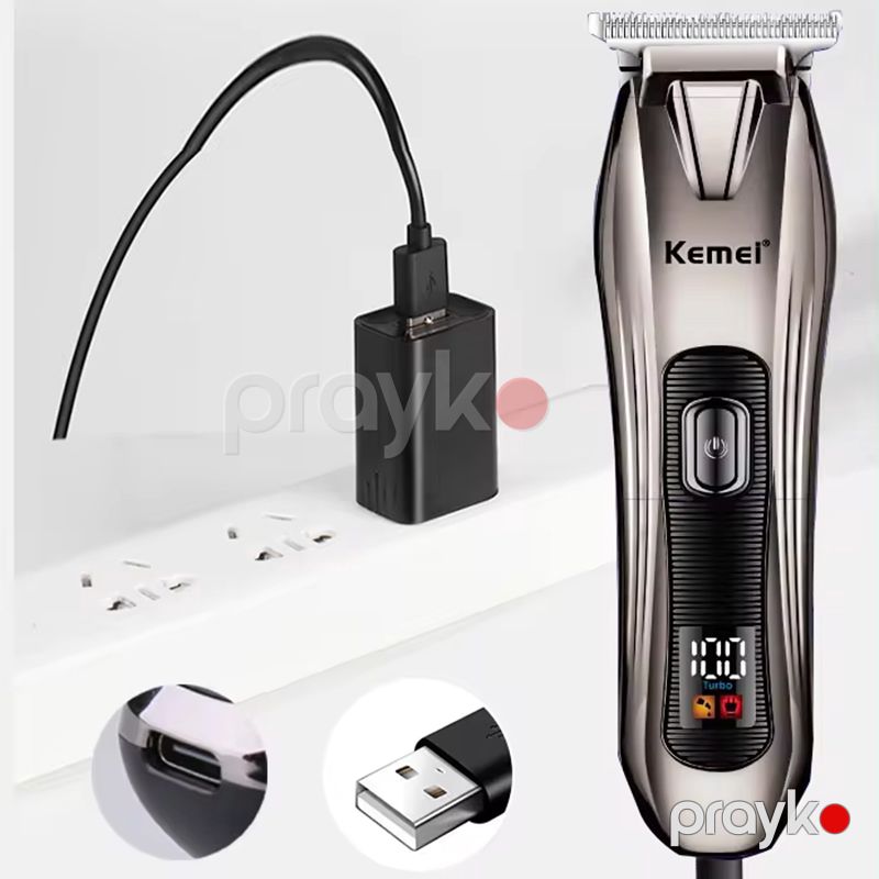 Kemei KM-639 Professional Saç Saqqal Təraş Maşını Led Displeyli Kişi Təraş Maşını Trimmer — Usturalar, trimmerler və epilyatorlar, Bakı (3)