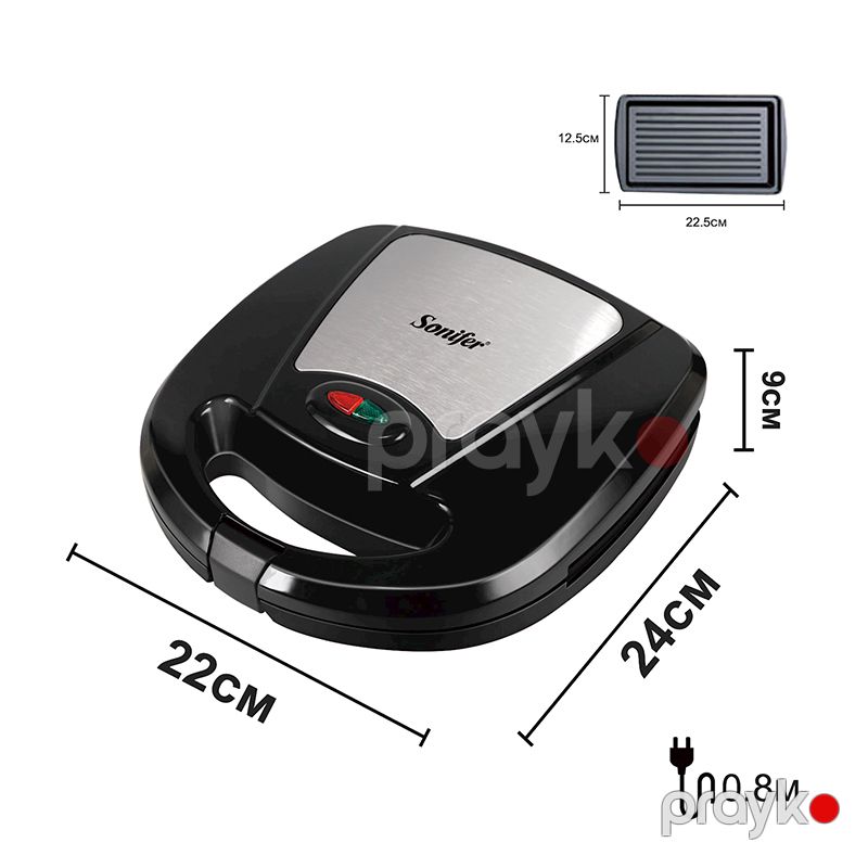 Sonifer SF-6063 Çoxfunksiyalı Elektrikli Toster Sendviç Qoz Şirniyyat Hazırlayıcı Toster 800W — Toster və vaflyasıcı, Bakı (5)
