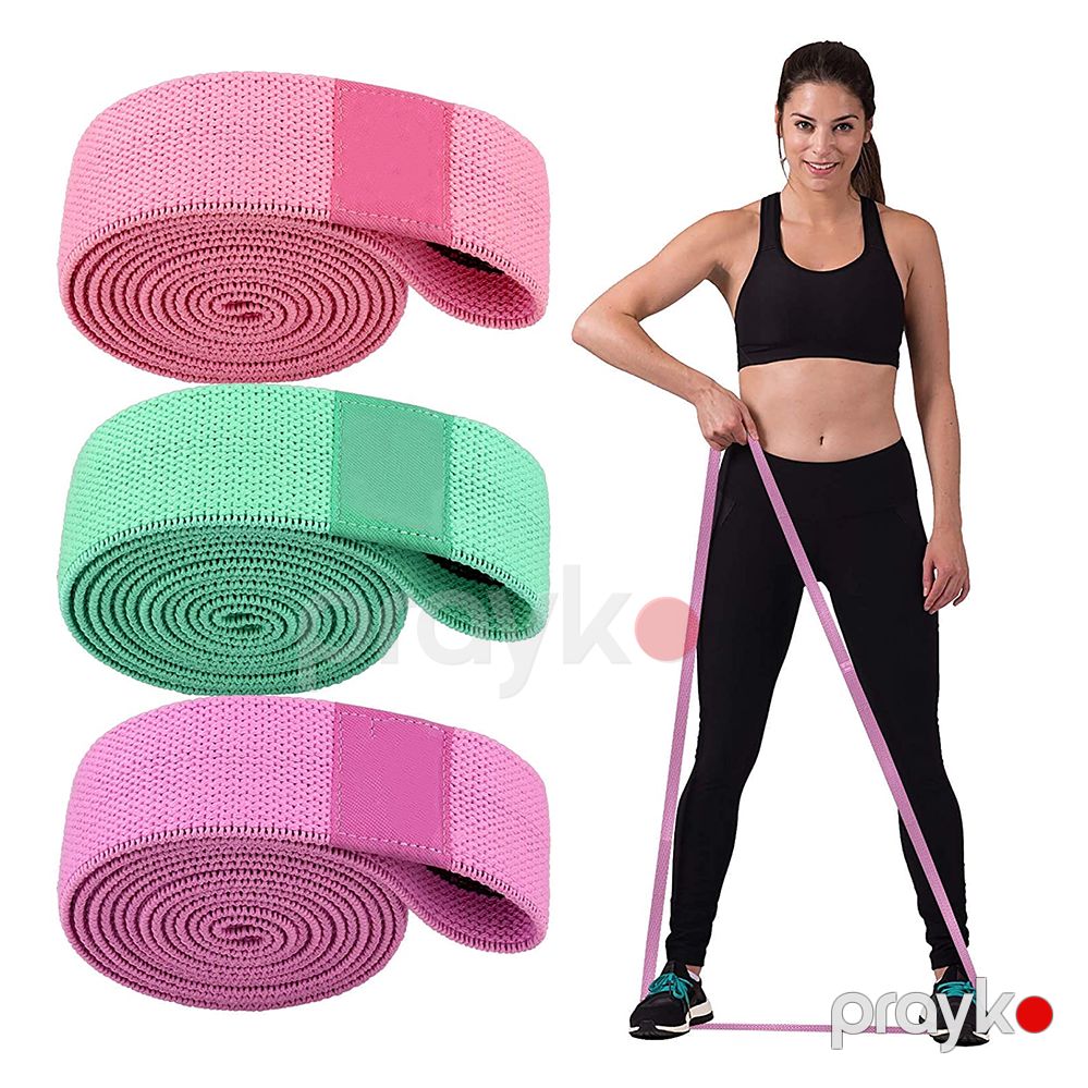 3 lü Müqavimət Bandı Dəsti Elastik Parça Material Fitness Yoga Bandı — İdman, hobi, istirahət, Bakı (6)