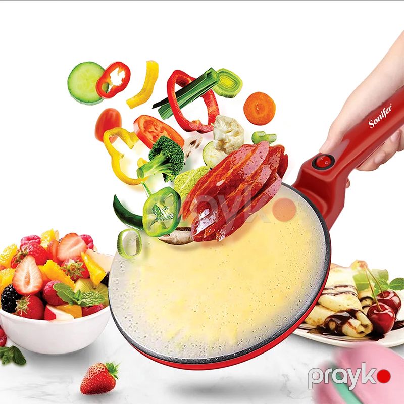 Sonifer SF-3038 Yüksək Keyfiyyətli Pancake Tavası Elektrikli Krep Blinçik Tavası — Toster və vaflyasıcı, Bakı (2)