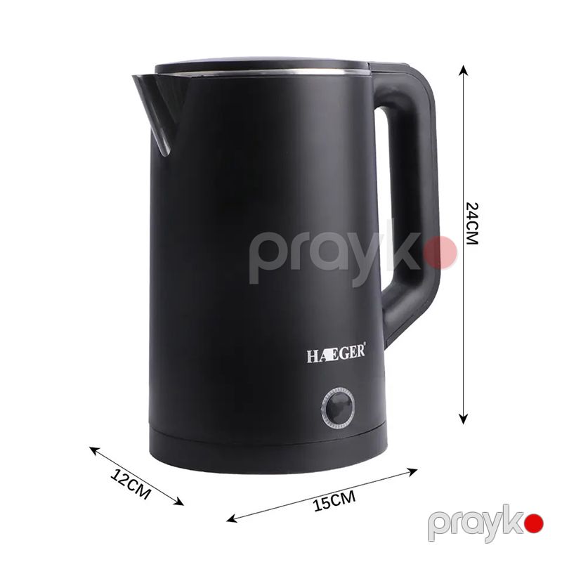 Avropa Standartı Yüksək Güclü Heager Elektrikli Çaydan 1850W Quru Qaynamaya Qarşı Güclü Paslanmayan Polad Çaydan 2.3L — Elektrik çaydanları və termoslar, Bakı (8)