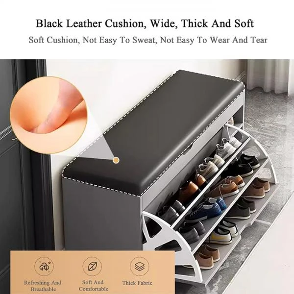 Yumşaq oturacaqlı ayaqqabı rəfi: funksional və estetik, 30 sm x 80 sm x 51 sm — Mallar, Bakı (2)