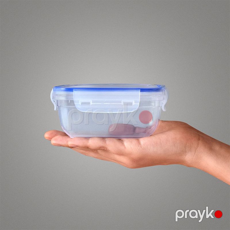 3-lü Qapaqlı Saxlama Qabları Plastik, Şəffaf Saxlama Qabı BPA-sız Nahar Qutusu Hermetik Qab Desti — Qablar və mətbəx əşyaları, Bakı (6)