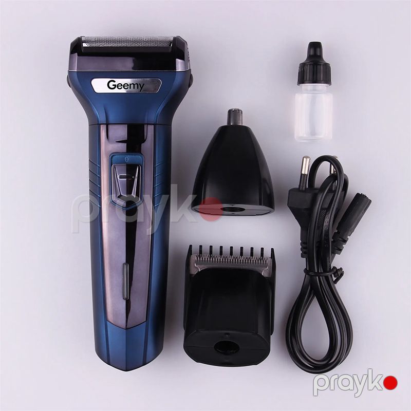 Geemy GM-566 3 Başlıqlı Saç Saqqal Təraş Maşını Burun Qulaq Təmizləmək Üçün Trimmer — Usturalar, trimmerler və epilyatorlar, Bakı (6)