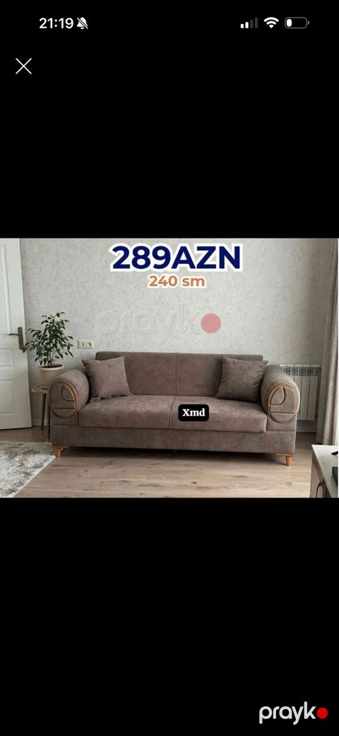 Sofa – 240 sm - Rəng: qəhvəyi/boz tonlarında - Ölçü: uzunluq 240 sm — Bakı