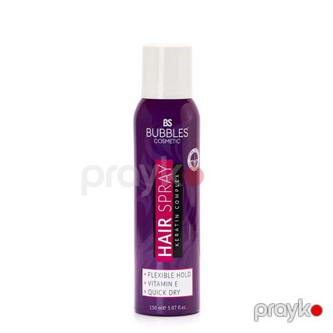 Bubbles Cosmetics 150 ml Keratin Complex Hair Spray Saç Üçün Keratin Tərkibli Vitamin E İlə Zəngin Sprey — Bakı