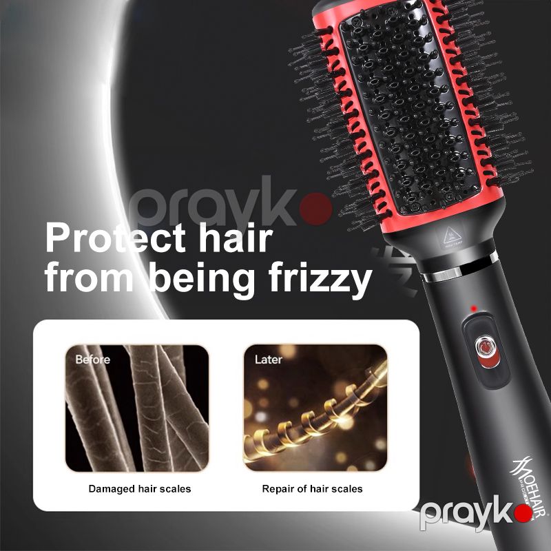 Moehair 2-si 1-də Fen Fırçası Saç Şəkilləndirici Fen Saç Quruducu Fen Saç Düzləşdirici Fen Fırçası,Hair Dryer Styler & Volumizer — Fən, Bakı (4)