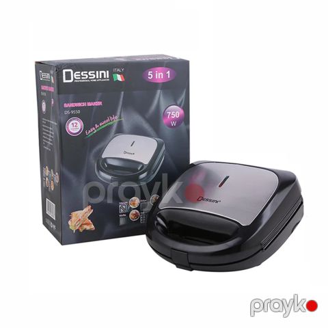 Dessini DS-9550 Toster Yüksək Təziqli Elektrikli Qril Toster Sandviç Biftek İzgaralar Hazırlayıcı Toster 750W — Bakı