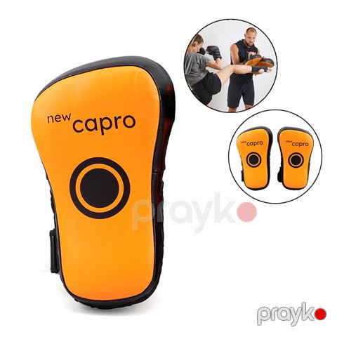 New Capro Uzun Oval Arxa Tutacaqlı Təlim Lapa Boks Üçün 2 ədəd Qoruyucu Capro Lapa Narıncı — Bakı