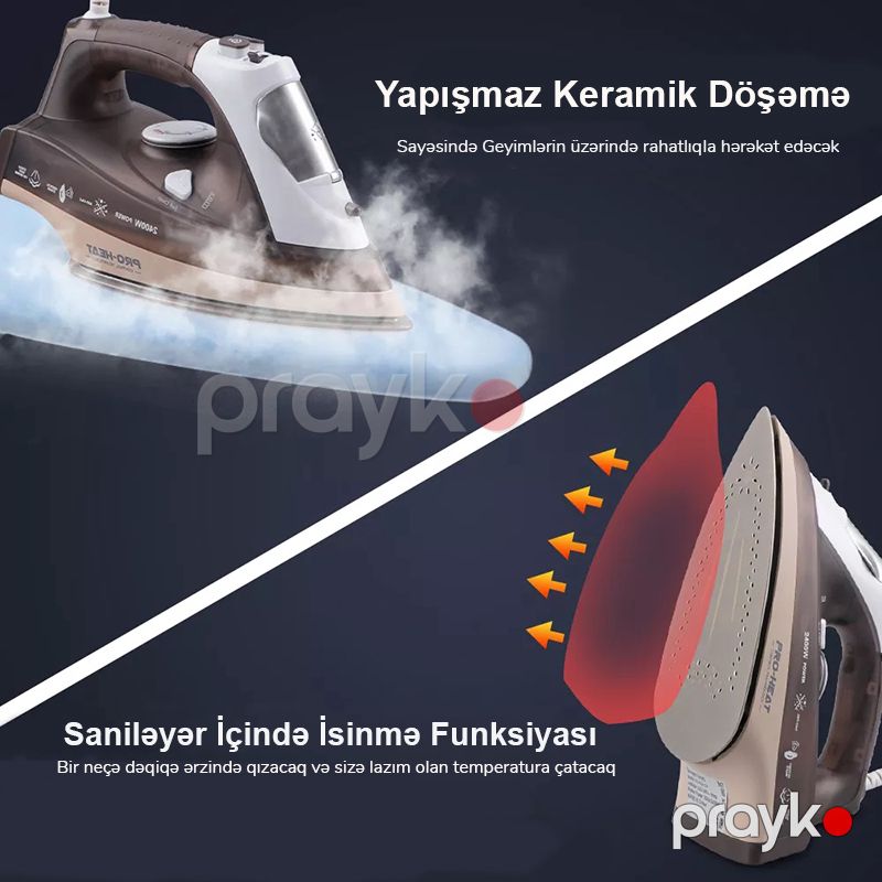 Yüksək Keyfiyyətli RAF Buxarlı Ütü 2400Wt Gücə Məxsus RAF Buxarlı Ütü — Ev texnikası, Bakı (3)