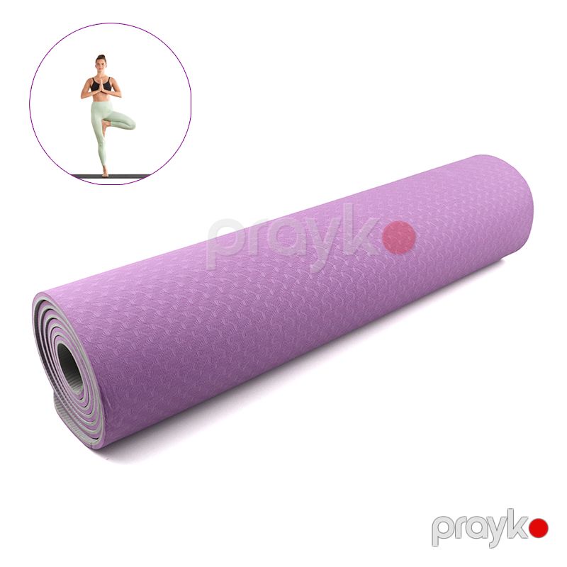 Yoga Plates Üçün Yoga Matt Sürüşməyən Xüsusi Dizaynlı 6mm Ultra Sıx Yoga Mat İki Tərəfli Remium Yoqa Xalçası — Fitness və yoqa, Bakı (5)