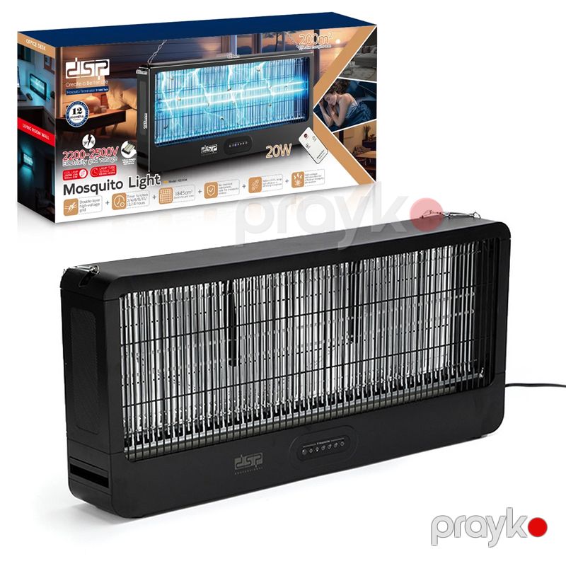 DSP KD3104 ağcaqanad və həşərat məhvedicisi, 20 vatt gücündə - 200 m² əhatə dairəsi - UV 365nm, pult və taymer ilə ağcaqanad öldürücü — Mallar, Bakı (5)