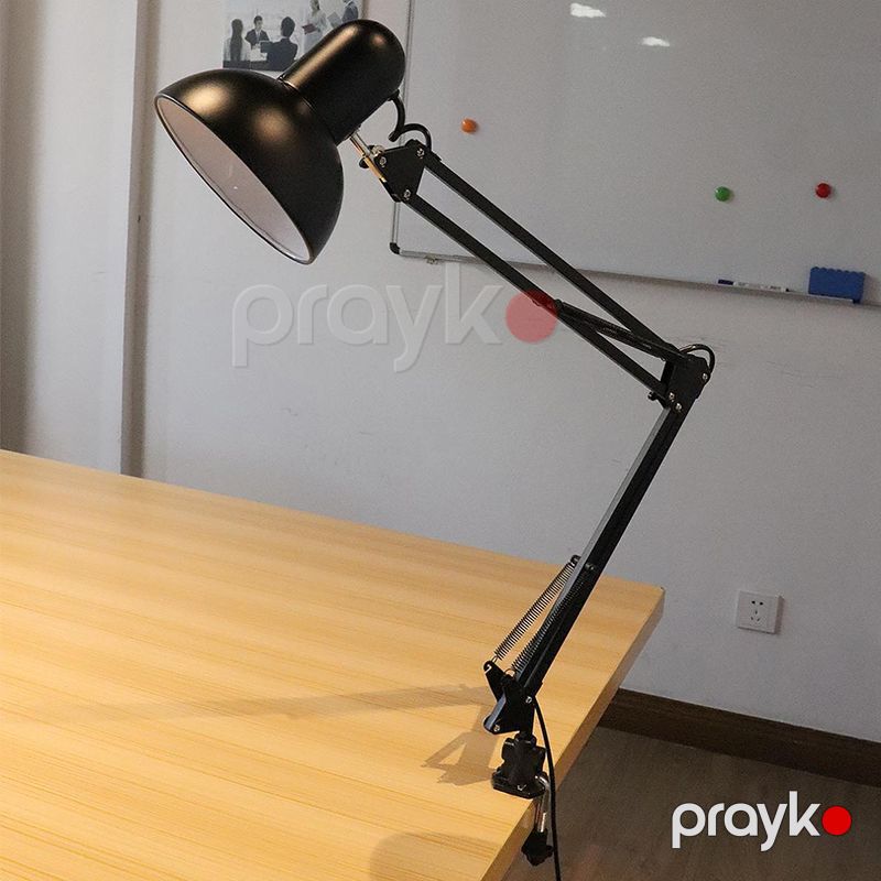 E27 Qısqaclı Tutacağı Stolüstü Lampa, Fırlana Bilən Dizayın Lampa Başlığı — Mallar, Bakı (3)