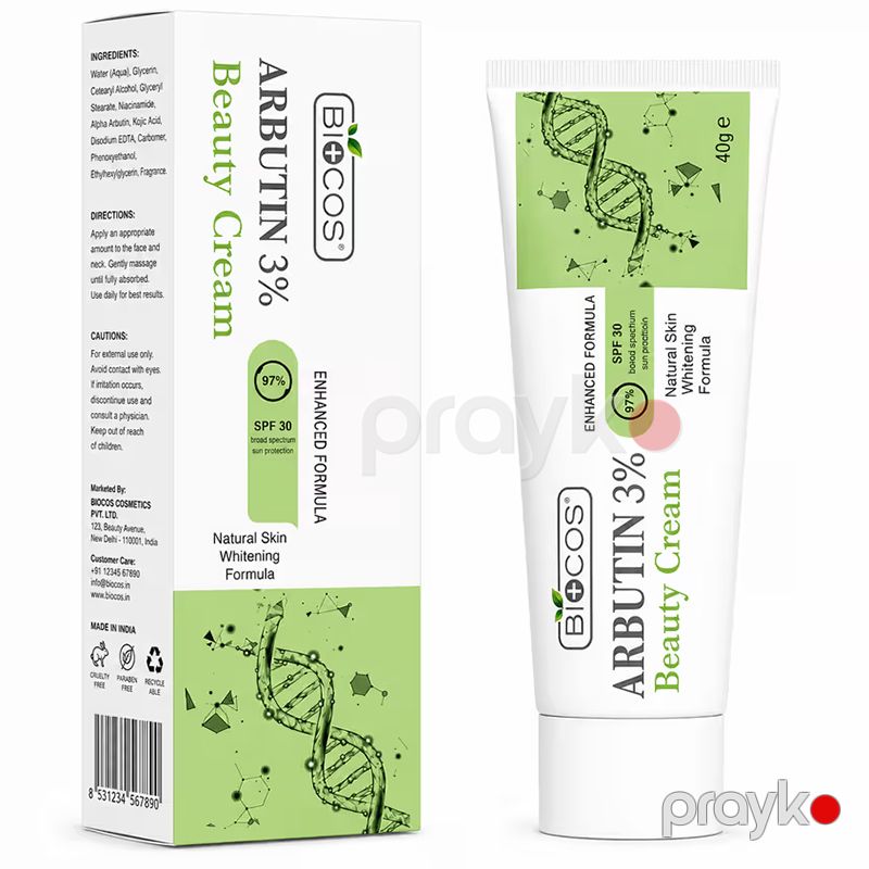 Biocos Arbutin 3% Beauty Cream – Dəri Tonunu Bərabərləşdirən Ağardıcı Krem (40 ml) — Gözəllik və səhiyyə, Bakı (3)